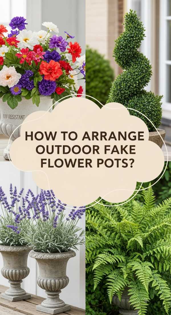 How To Arrange Outdoor Fake Flower Pots For Effortless Garden Beauty 69edfde62d660