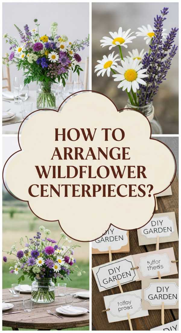 How To Arrange Wildflower Centerpieces For Your Round Dining Table 69f2f8027a6a6