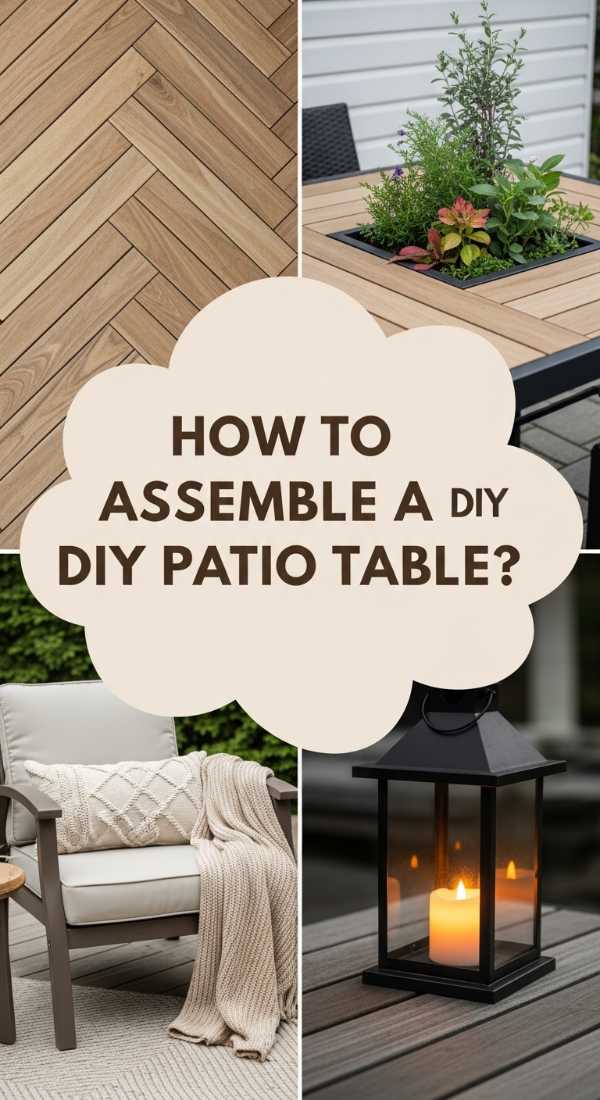 How To Assemble A Diy Patio Table For Stylish Backyard Hangouts 69edfc045d2de