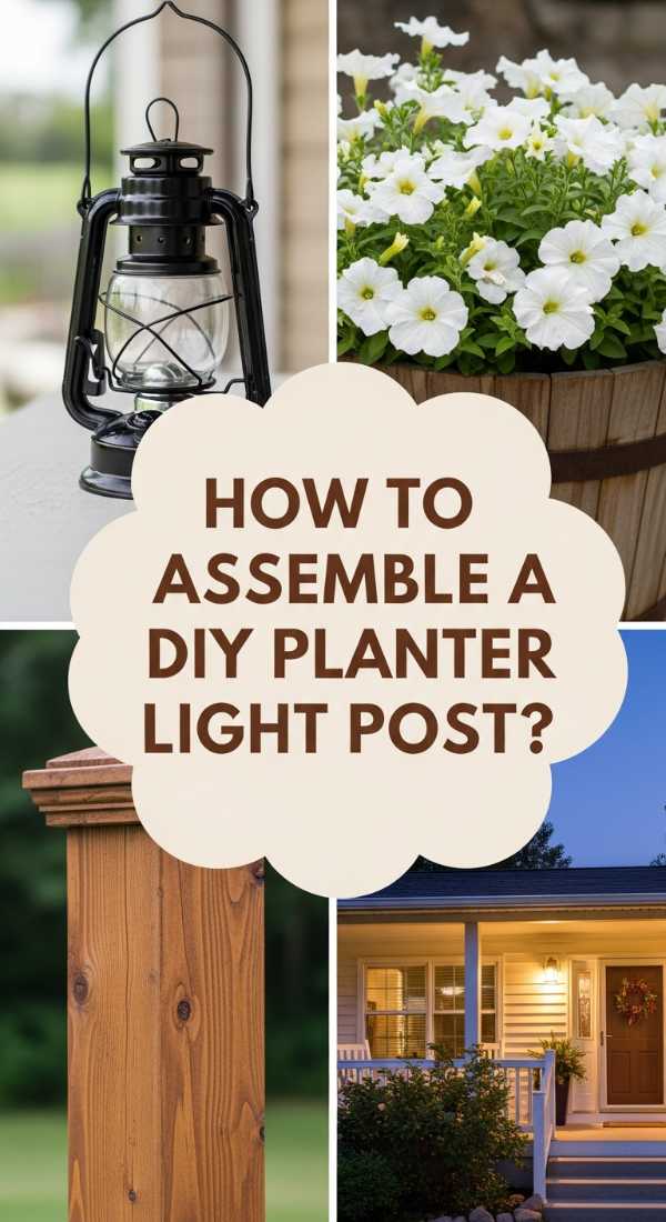 How To Assemble A Diy Planter Light Post For Enchanting Evening Curb Appeal 69df1daba4066