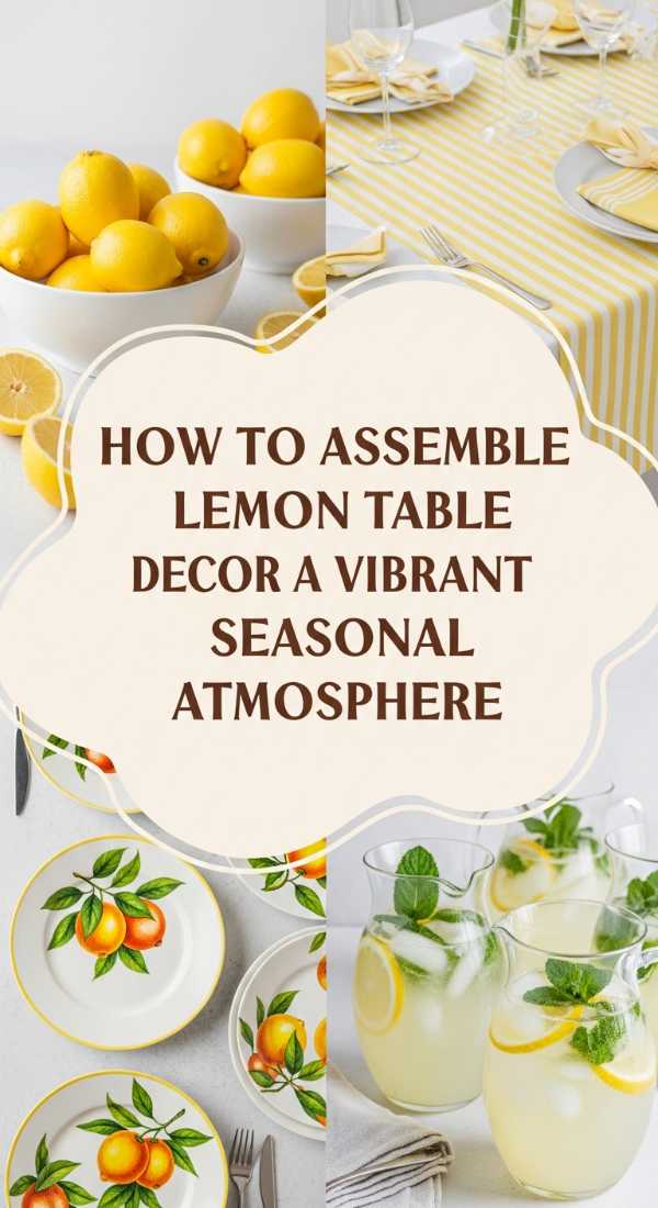 How To Assemble Lemon Table Decor For A Vibrant Seasonal Atmosphere 69ef171b56ce2