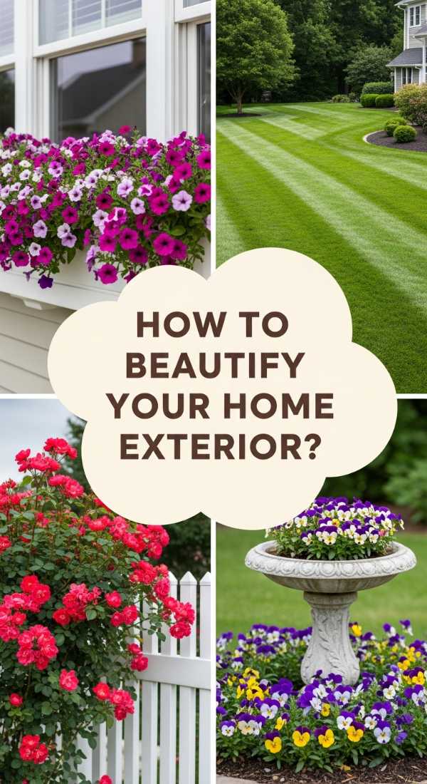How To Beautify Your Home Exterior With Simple Floral Landscaping 69ecaedac4e5b
