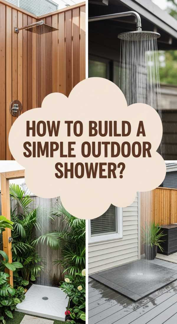 How To Build A Simple Outdoor Shower For Refreshing Summer Days 69dde911be743