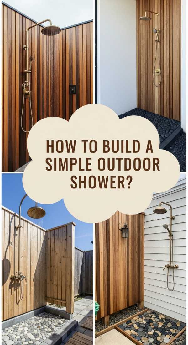 How To Build Diy Outdoor Shower Ideas Simple For Refreshing Summer Rinses 69dde904cb88a