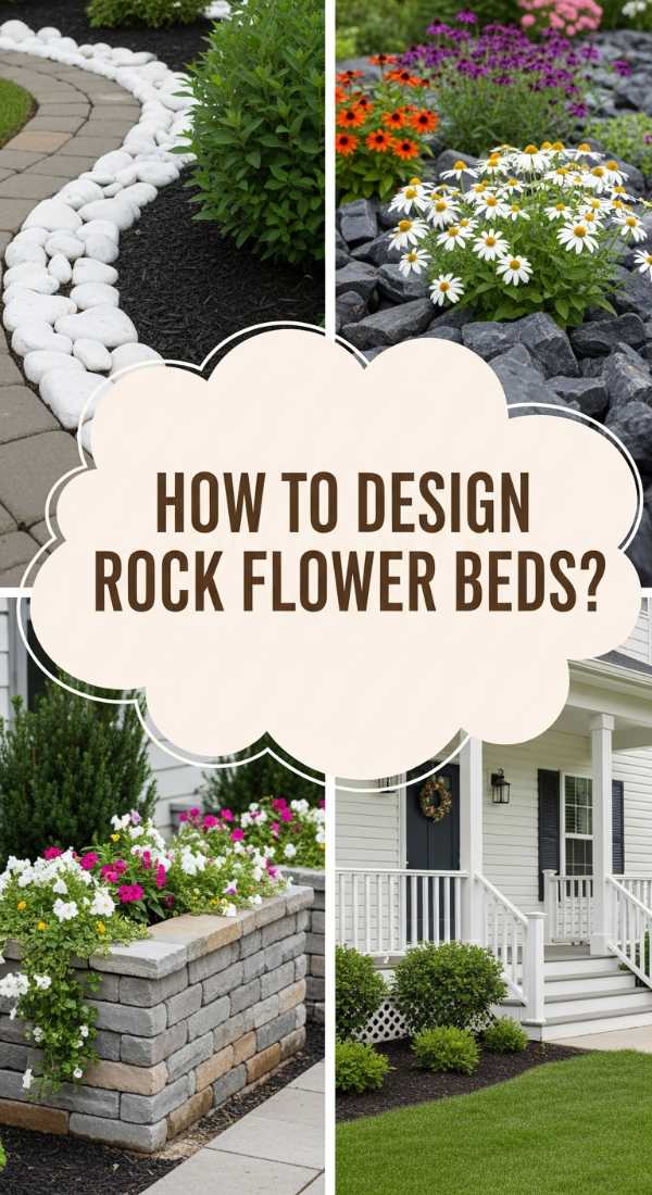 How To Build Elegant Rock Flower Beds For A Stunning Home Entrance 69ecacf6b1dcf