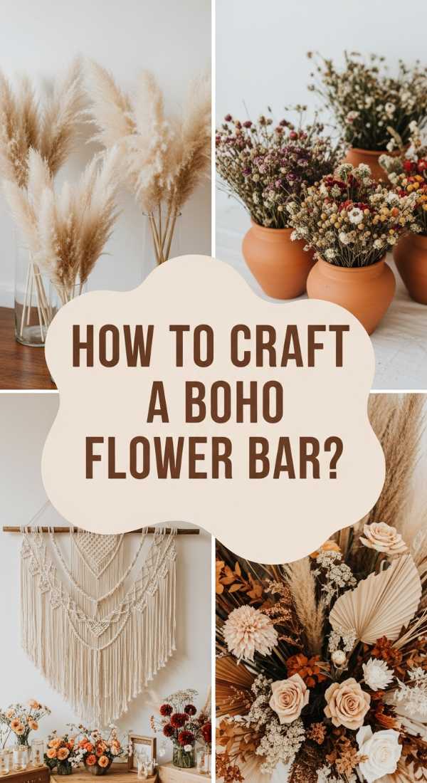 How To Craft A Boho Flower Bar For An Earthy Party 69f0805ec0940