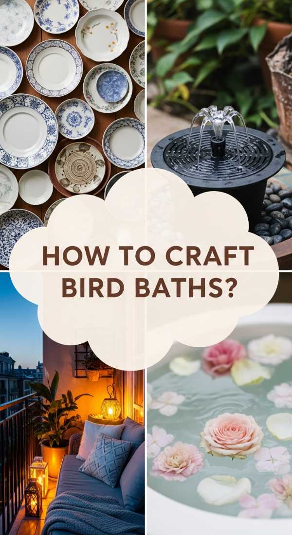 How To Craft A Diy Bird Bath From The Dollar Store For A Serene Balcony Space 69ecb07266181