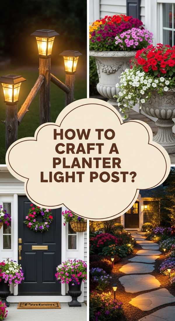 How to Craft a DIY Planter Light Post for a Bright Welcoming Entrance