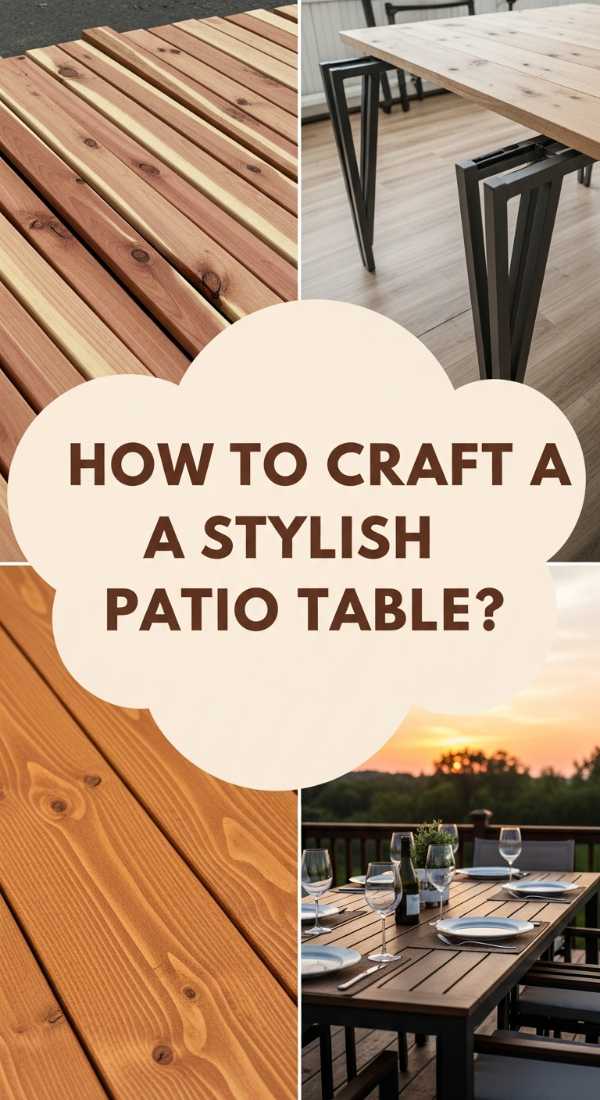 How To Craft A Stylish Patio Table For Summer Evening Gatherings 69f232f360091