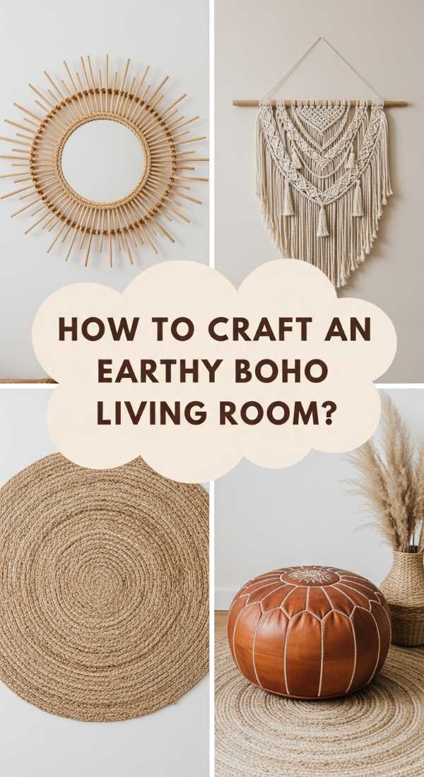 How To Craft An Earthy Boho Living Room For Warm Family Gatherings 69e3257645ab8