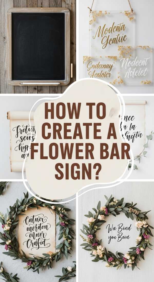 How To Create A Flower Bar Sign For A Charming Guest Greeting 69f0803fb47da