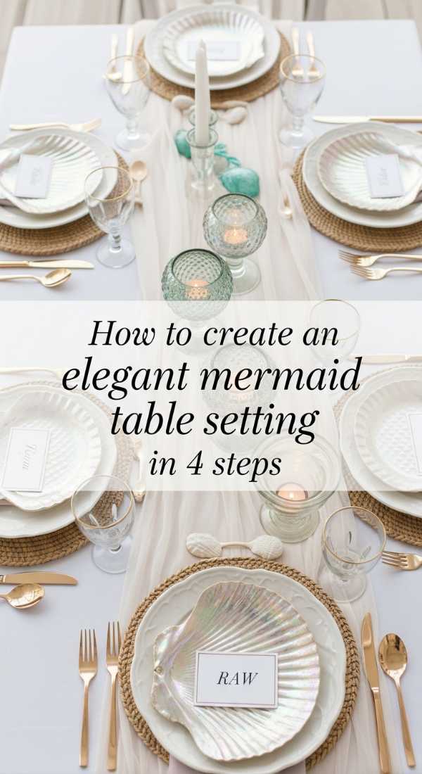 How To Create An Elegant Mermaid Table Setting In 4 Steps 69e327395c7a8