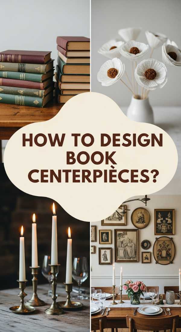 How To Create Book Centerpieces For A Literary Dinner Aesthetic 69f232cfc9b01