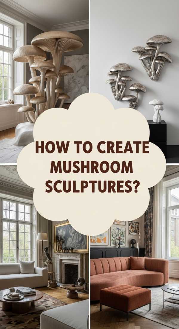 How To Create Giant Mushroom Sculptures For Statement Room Accents 69ecb08220414
