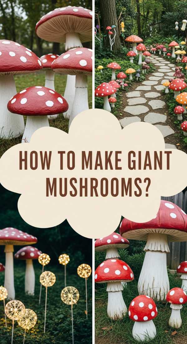 How To Create Giant Mushrooms For Whimsical Garden Charm 69ecb07cee1bc
