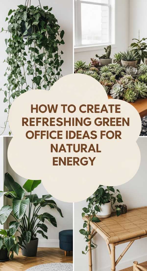 How To Create Refreshing Green Office Ideas For Natural Energy 69eb411b255e8