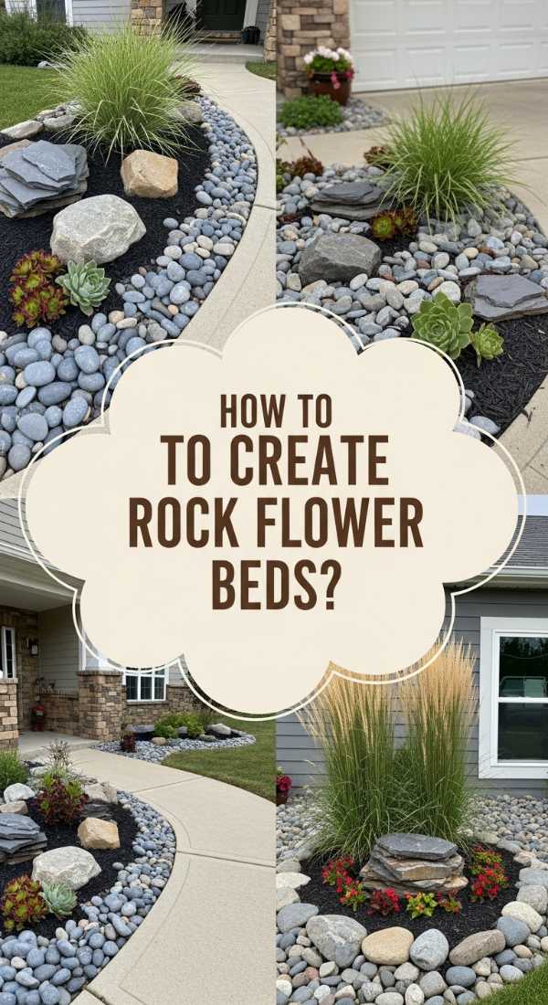 How To Create Rock Flower Beds For A Low Maintenance Entryway 69edf97eb6e4e