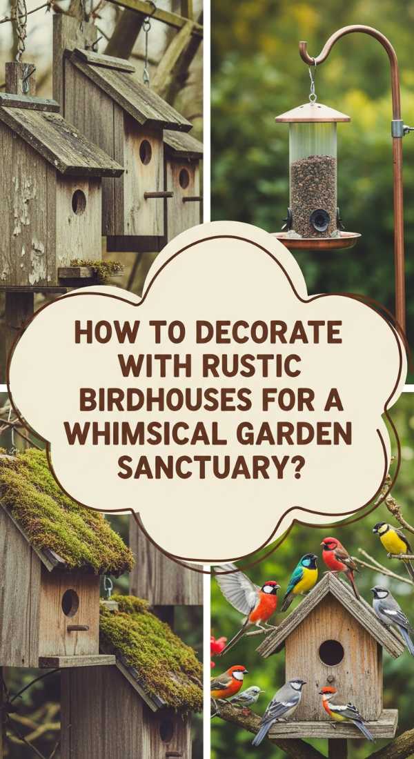 How To Decorate With Rustic Birdhouses For A Whimsical Garden Sanctuary 69edfdc5ca3b4