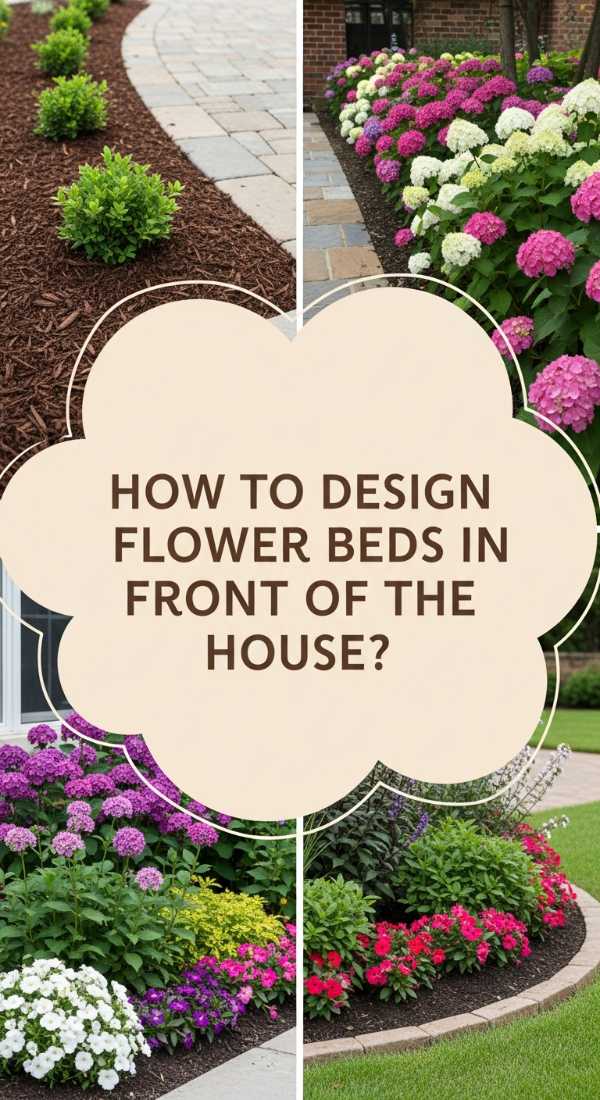 How To Design Flower Beds In Front Of House For A Welcoming Entrance 69edfde6c2f40