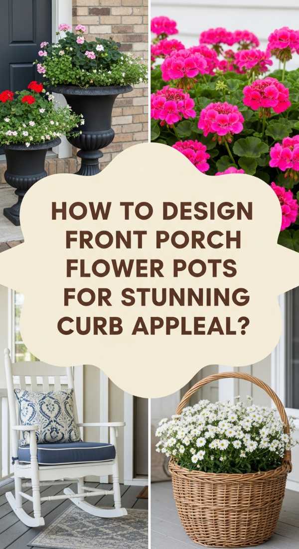 How To Design Front Porch Flower Pots For Stunning Curb Appeal 69e9fb1890ada