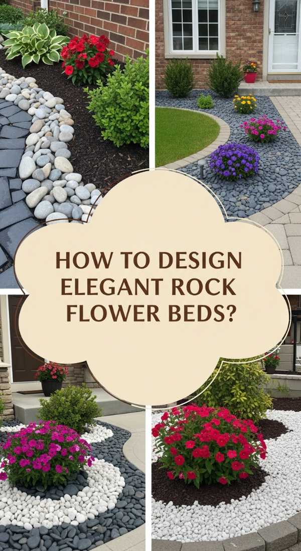 How To Design Rock Flower Beds For An Elegant Front Entrance 69edfbff7e14d
