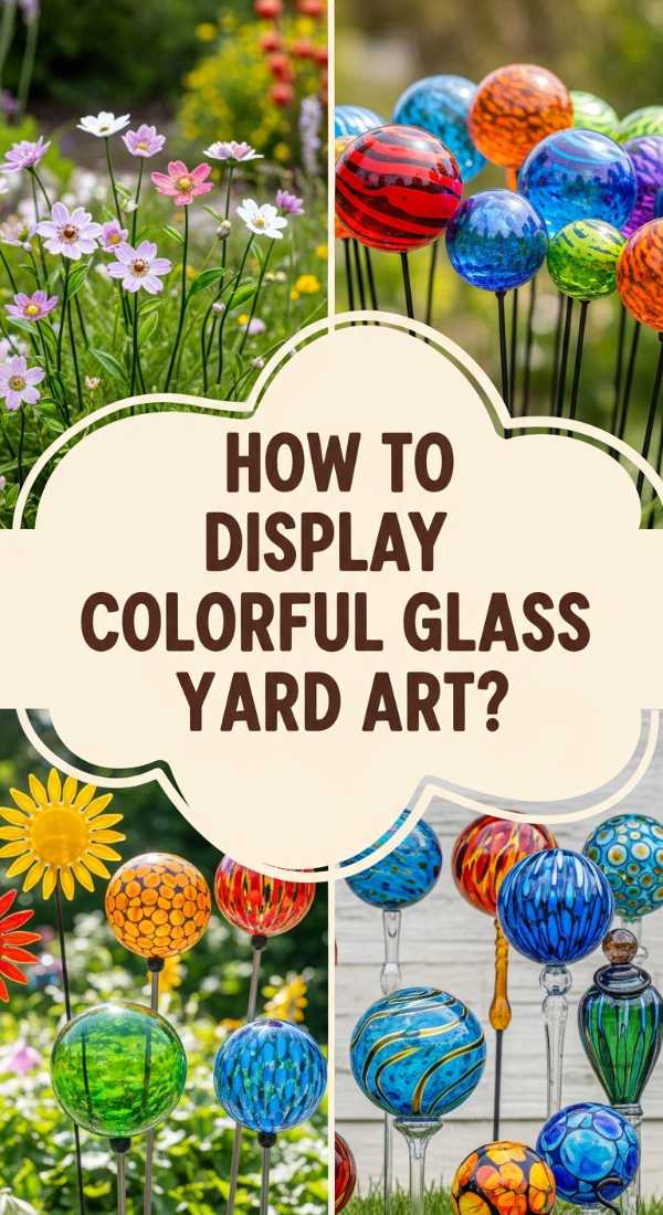 How To Display Colorful Glass Yard Art For A Whimsical Garden Sanctuary 69ef174115eee