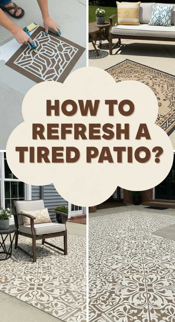 How To Finish A Concrete Slab Patio Makeover For Cheap Outdoor Luxury 69edfde32ff78