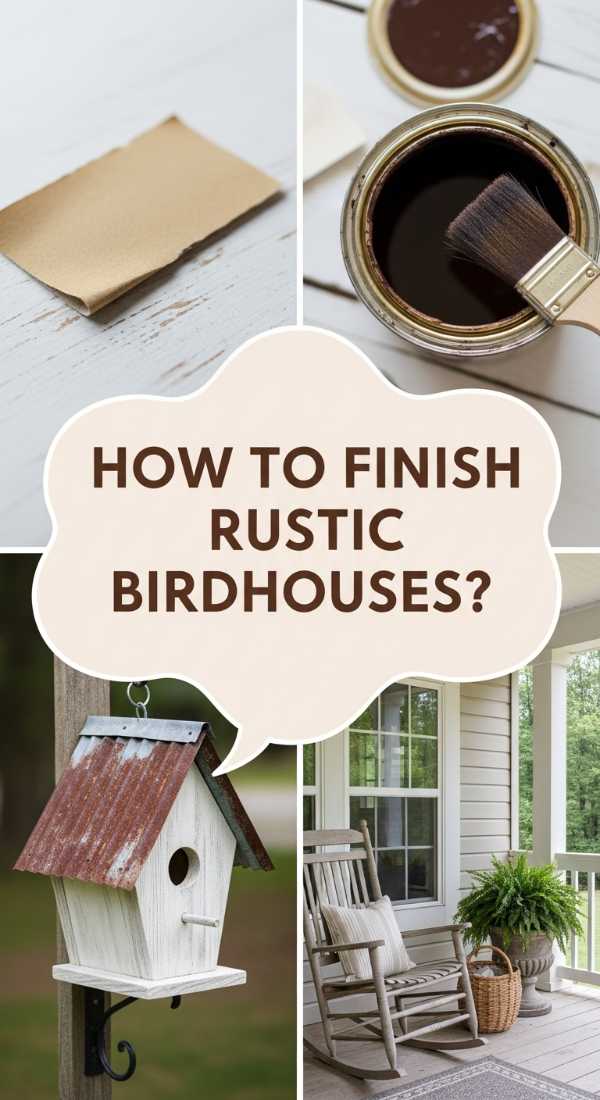 How To Finish Rustic Birdhouses For A Weathered Vintage Farmhouse Look 69ecaed457546