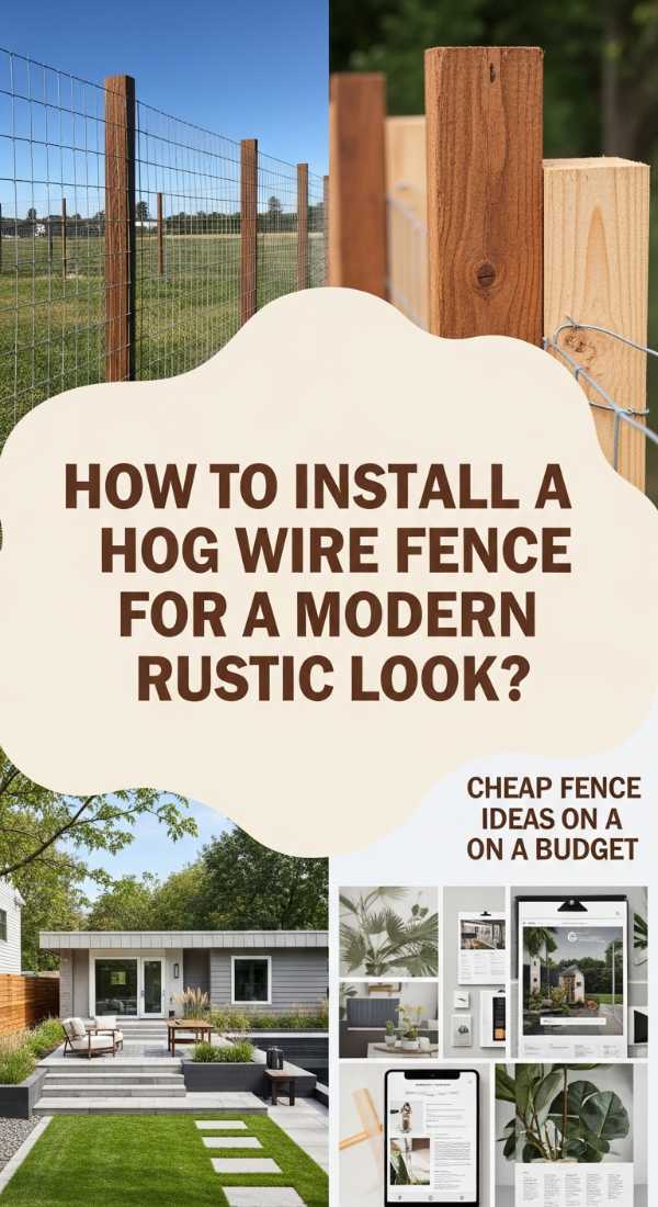 How To Install A Hog Wire Fence For A Modern Rustic Look 69ef13bdd8b1b
