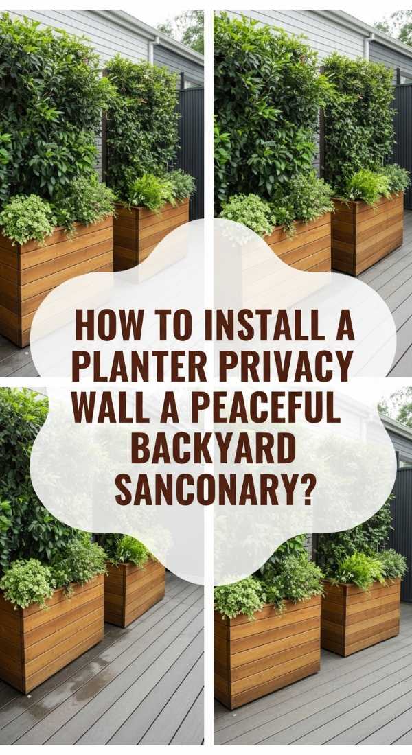 How To Install A Planter Privacy Wall For A Peaceful Backyard Sanctuary 69ef171ec7641