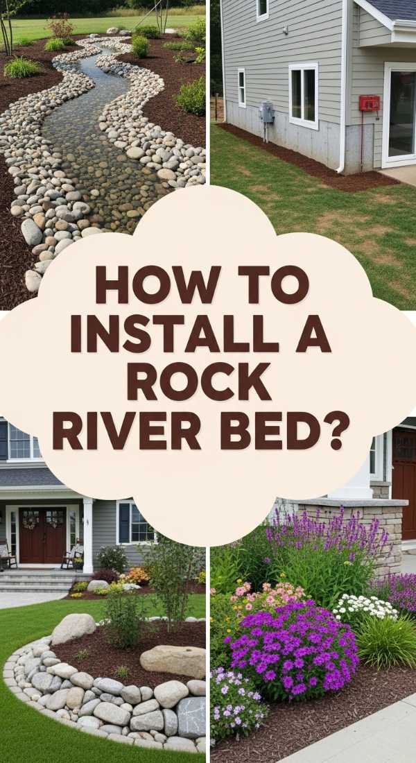 How To Install A Rock River Bed For Better Garden Drainage 69ef123908530