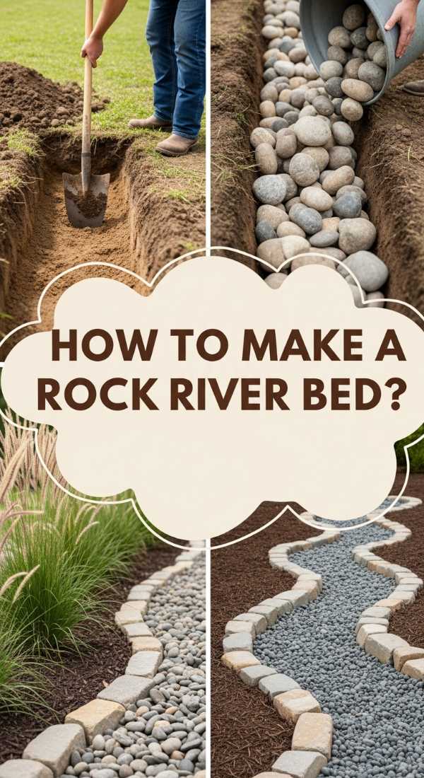 How To Install A Rock River Bed Landscape Design For Better Drainage 69edfde41244e