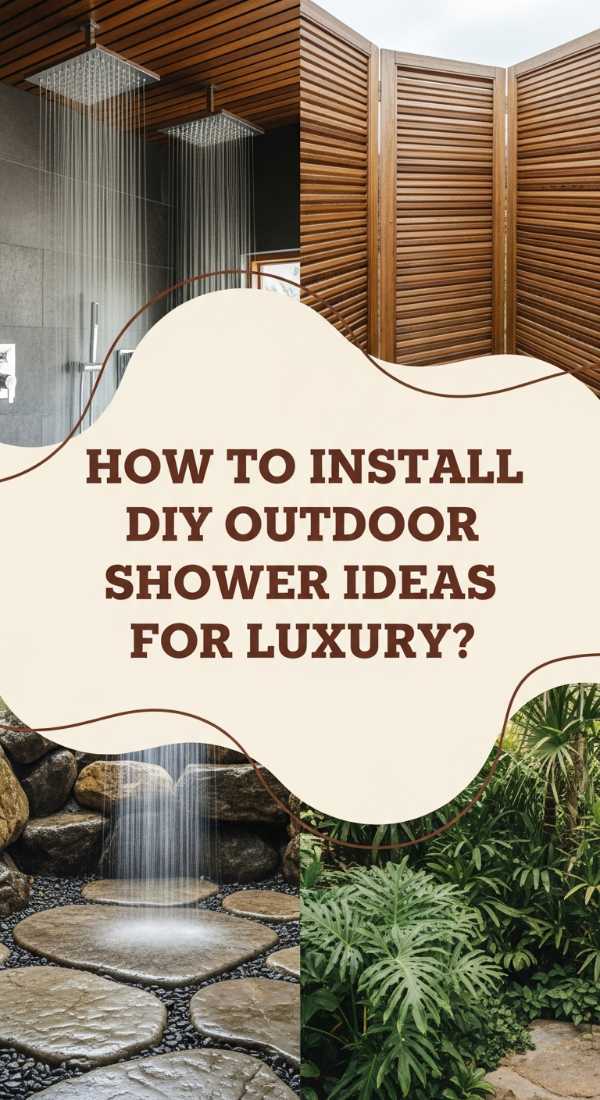 How To Install Diy Outdoor Shower Ideas Simple For A Luxury Backyard 69dde8c9da060