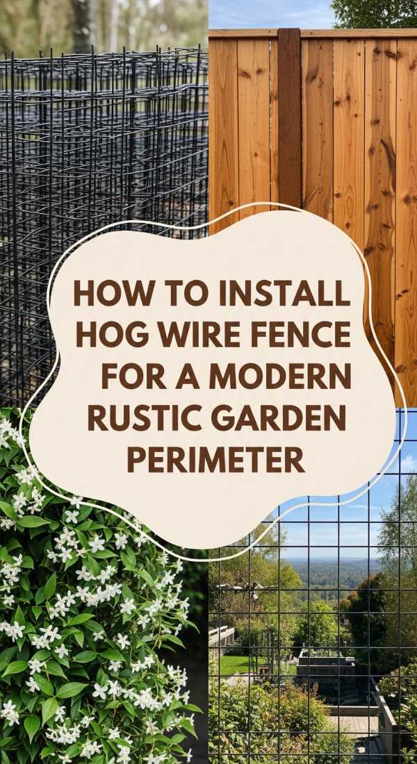 How To Install Hog Wire Fence For A Modern Rustic Garden Perimeter 69df1b5d4d0b1