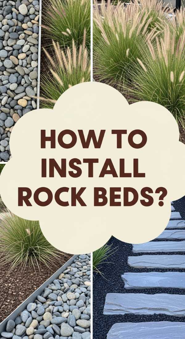 How To Install Rock Flower Beds For A Low Maintenance Front Yard 69edfc0dc8342