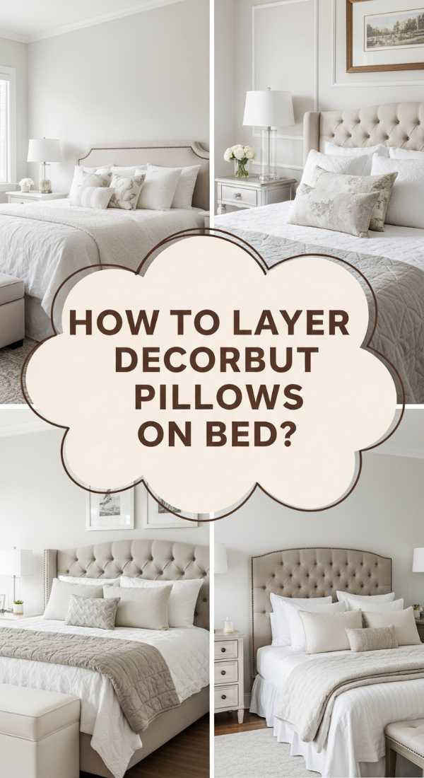 How To Layer Decorative Pillows On Bed For A Luxury Hotel Vibe 69ecb0646d7c6