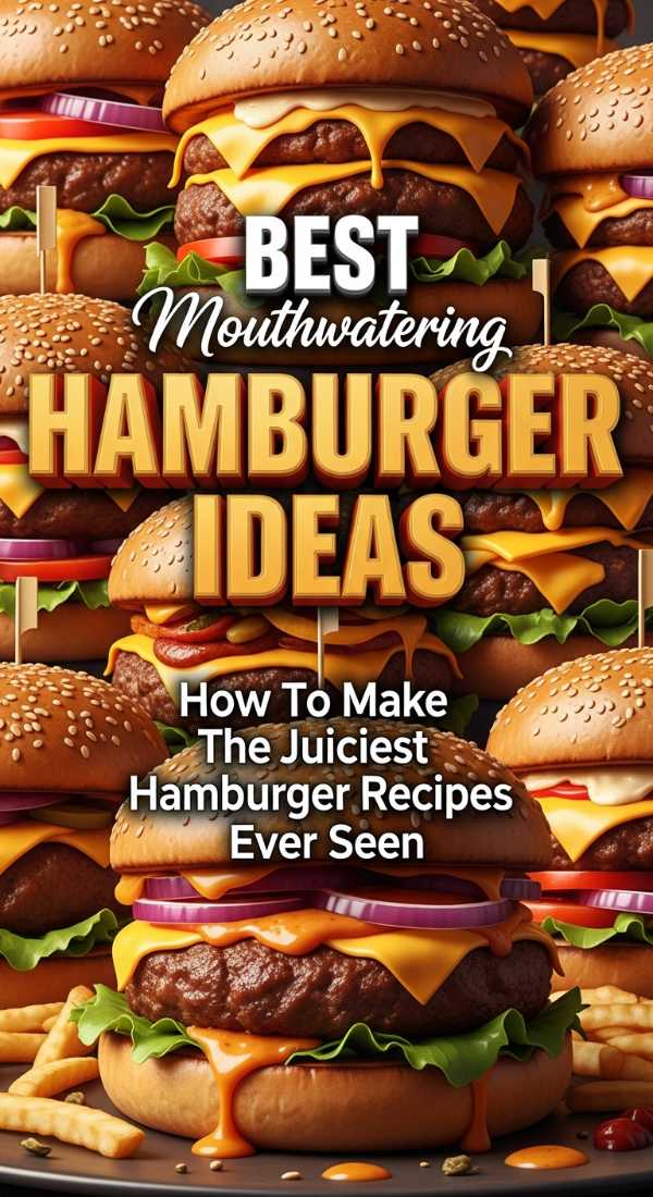 How To Make The Juiciest Hamburger Recipes Ever Seen 69e70ace359df