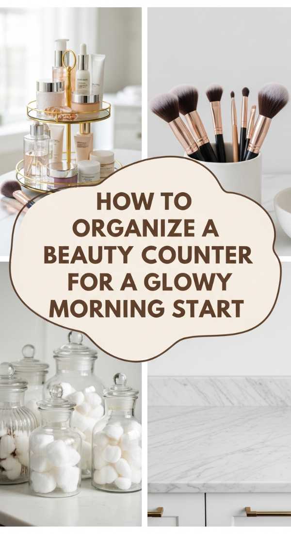 How To Organize A Beauty Counter For A Glowy Morning Start 69e3242f85df0
