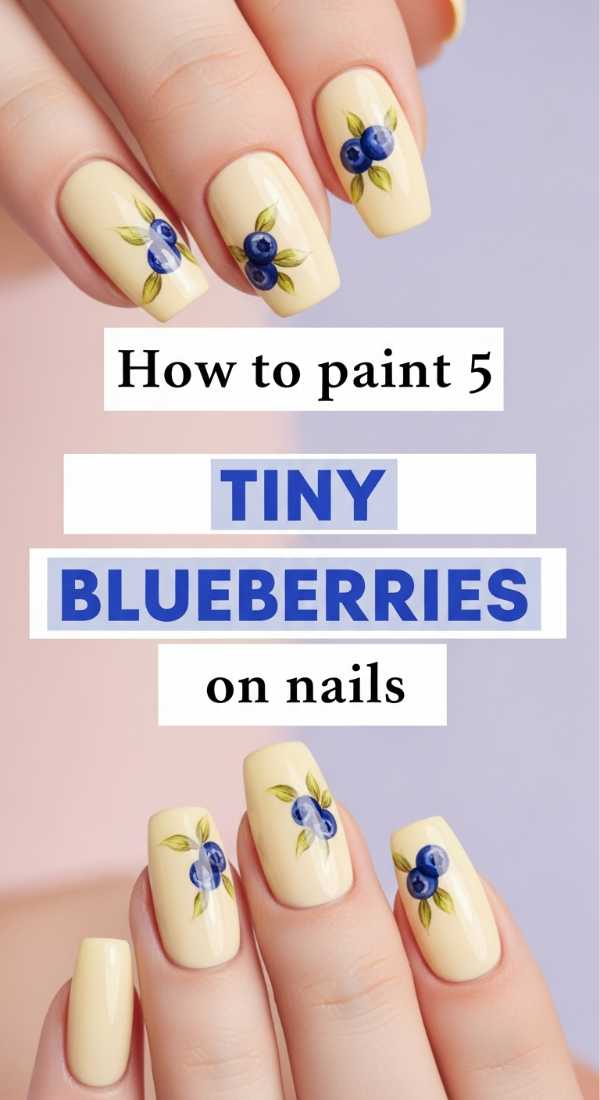 How To Paint 5 Tiny Blueberries On Nails 69e7801495ccc