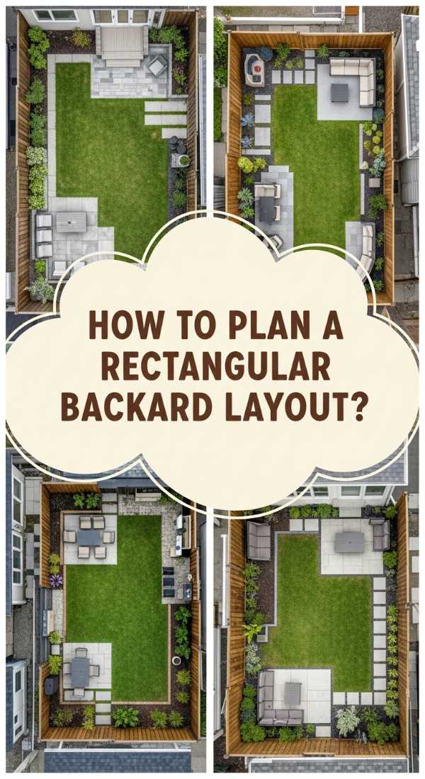 How To Plan A Rectangular Backyard Layout For Perfect Flow And Function 69edfc1671a17