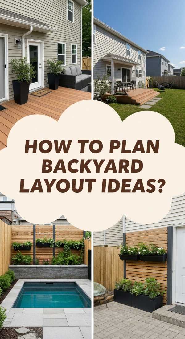 How To Plan Backyard Layout Ideas Rectangle For A Serene Sanctuary 69f2389091748