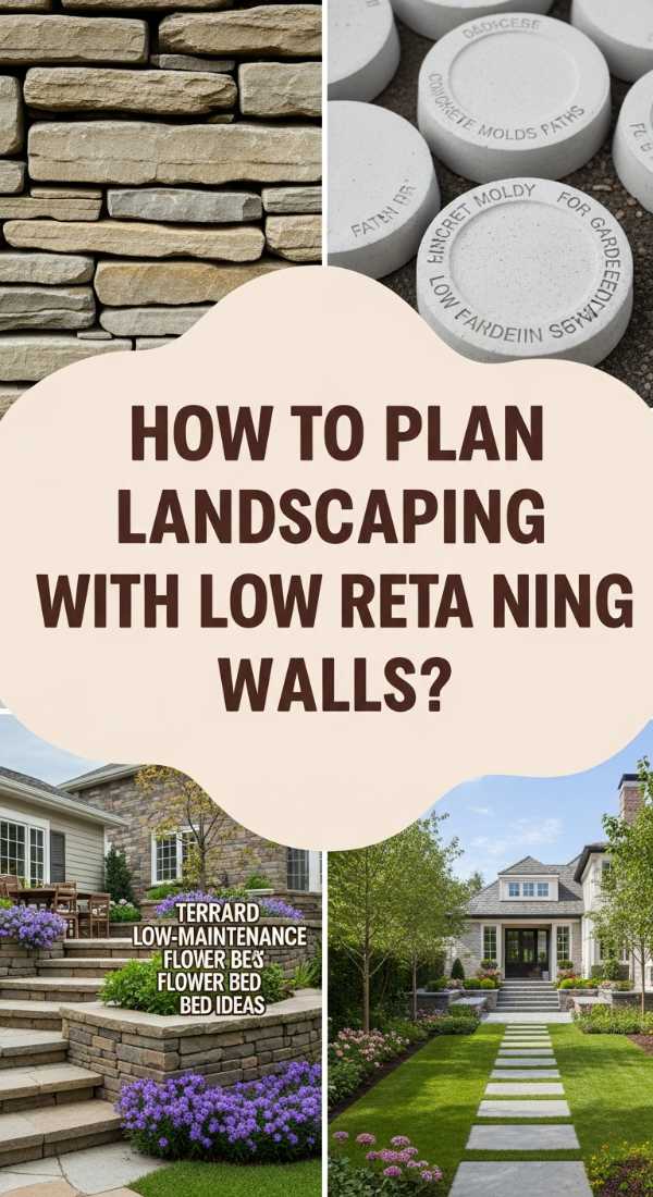 How To Plan Landscaping Ideas With Low Retaining Walls For Depth 69dde8c5c6982