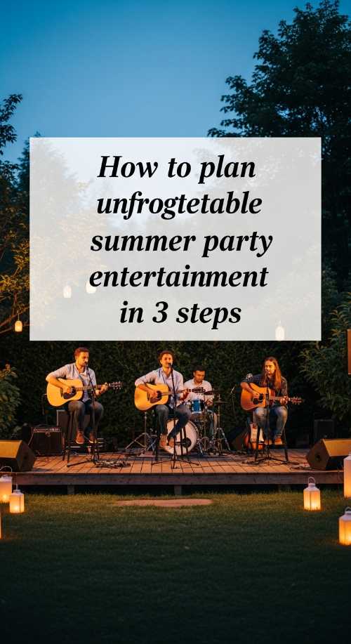 How to Plan Unforgettable Summer Party Entertainment in 3 Steps