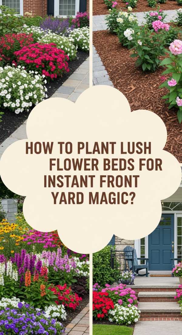 How To Plant Lush Flower Beds For Instant Front Yard Magic 69ef123b65fd1
