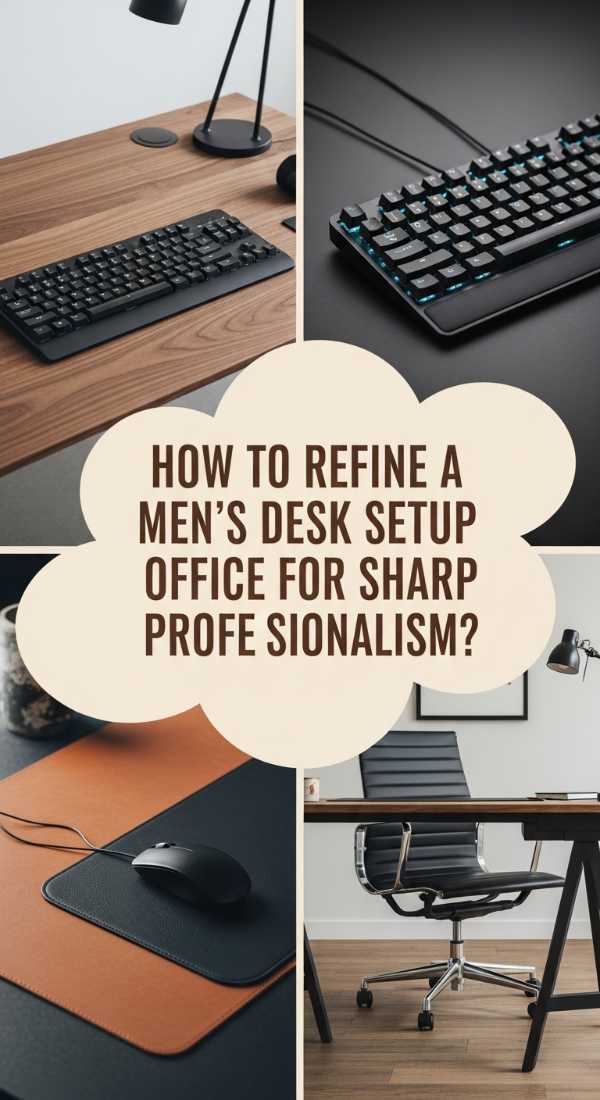 How To Refine A Mens Desk Setup Office For Sharp Professionalism 69df1b5307889