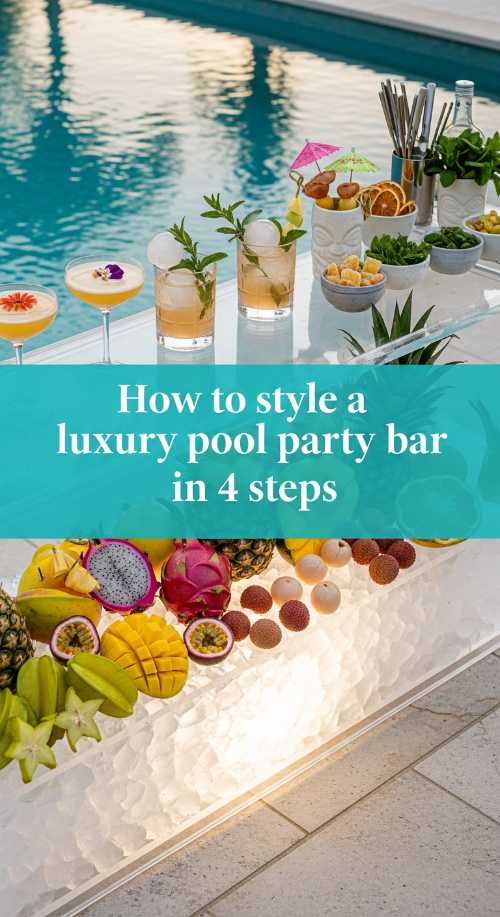 How to Style a Professional Pool Party Drink Station