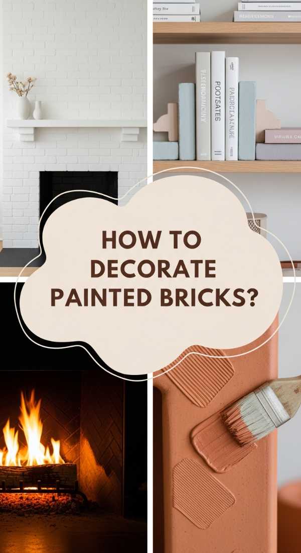 How To Style Painted Bricks Crafts For Cozy Indoor Fireplace Accents 69ecaed419bdd
