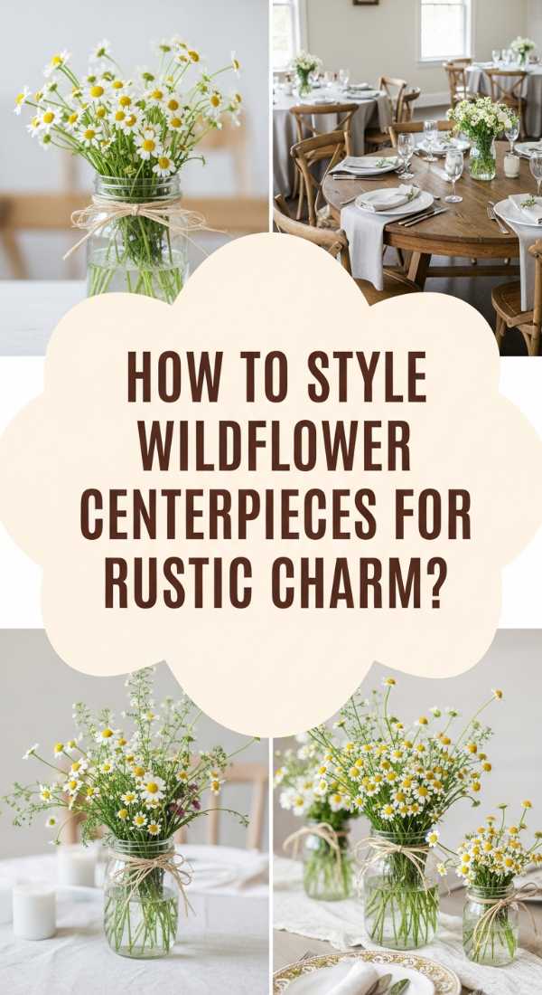 How To Style Wildflower Centerpieces Round Table For Rustic Dinner Parties 69dde8c97a334