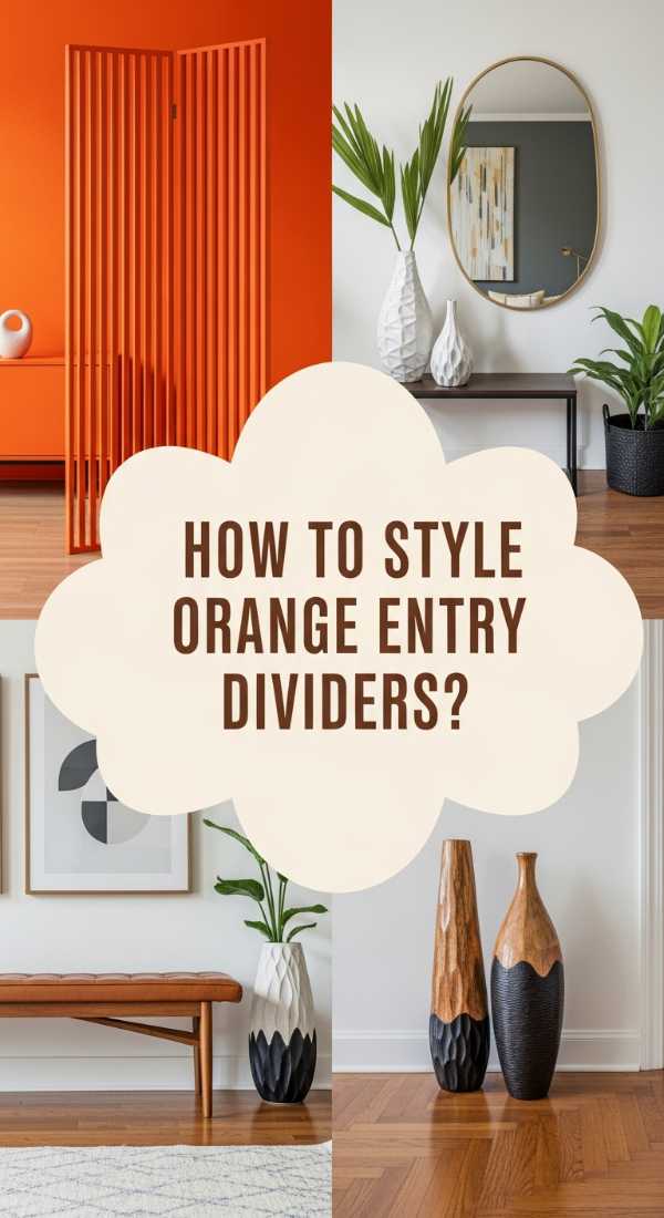 How To Use An Orange Entryway Divider For Bold Space Definition 69e9fc79e9405