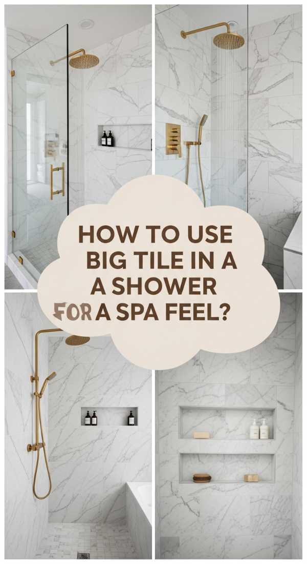 How To Use Big Tile In A Shower For A Seamless High End Spa Experience 69f234ee4c272